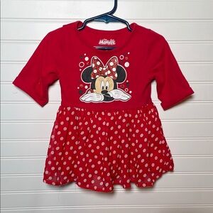 Disney Minnie Mouse Red Polka Dot Kids Top
